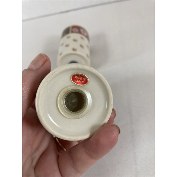 Charlton Hall Kobe Christmas Poinsettia 3" Salt & Pepper Shaker Set Vtg Japan - Picture 7 of 9